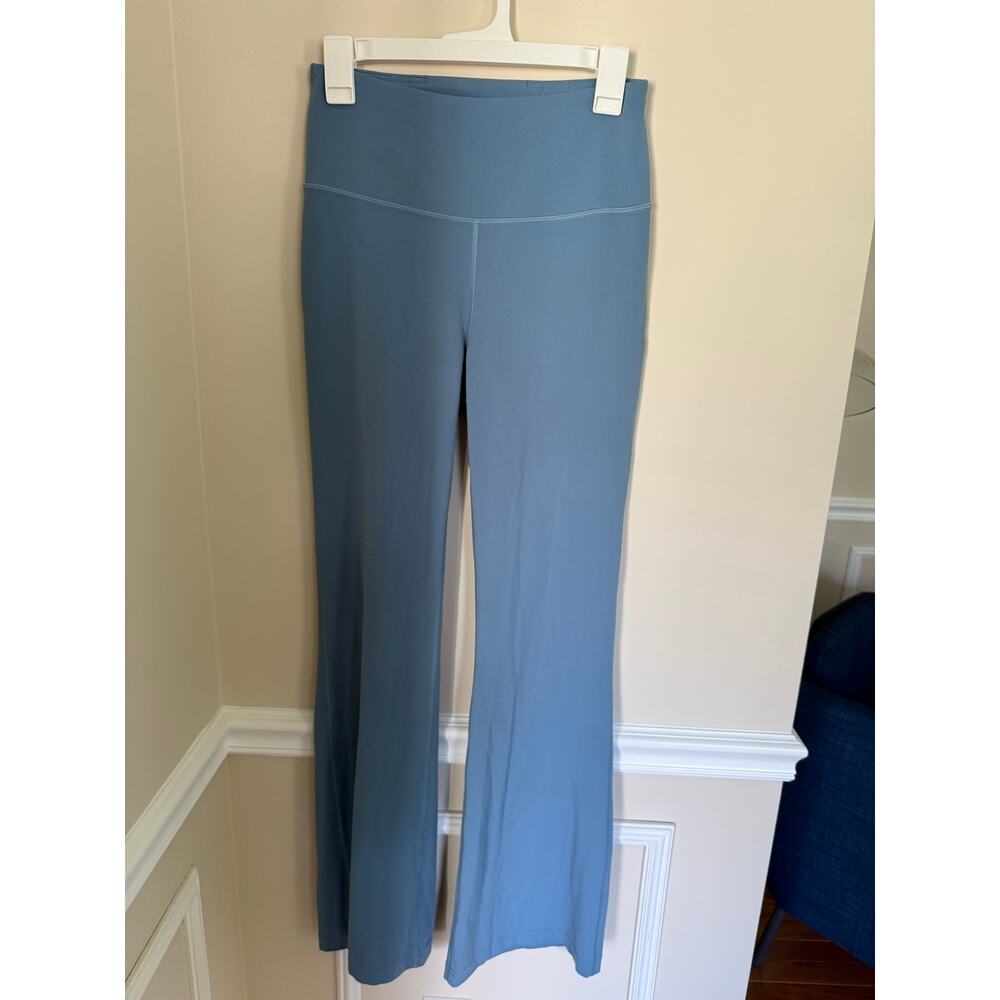Lululemon | Utility Blue Groove Super High Rise Flared Pants Nulu Activewear- 8 - Picture 3 of 11